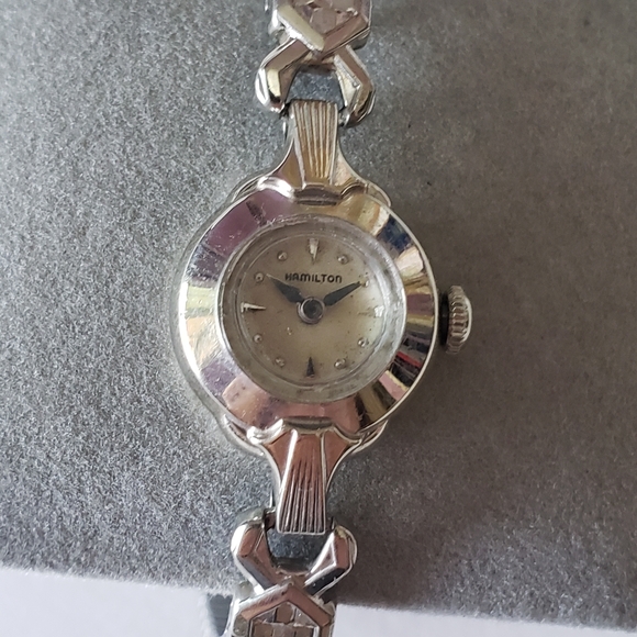 Vintage Lady Hamilton 14K Biggs White Gold Watch - Picture 6 of 16